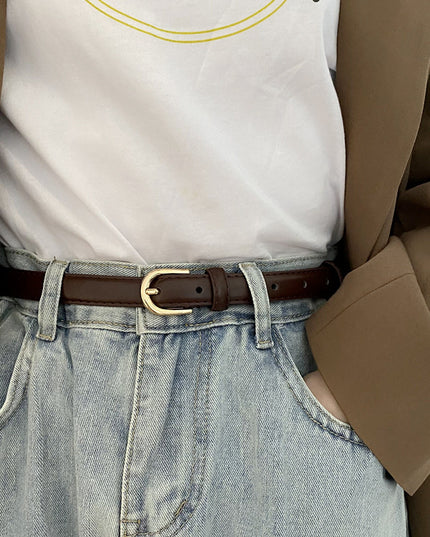 Super Easy To Match Soft Leather Belt Simple And Advanced
