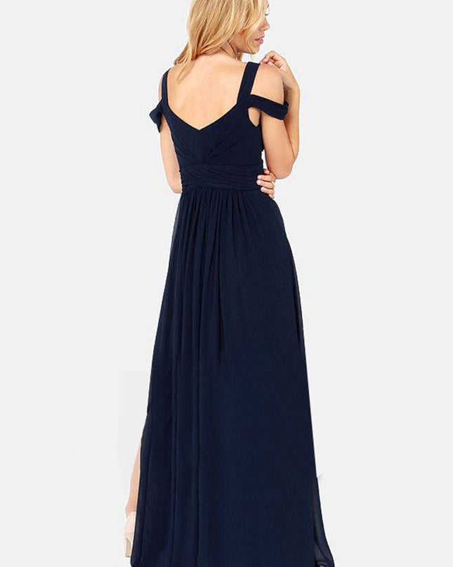 Long Floor Length Elegant Greek Style Pleated Dress