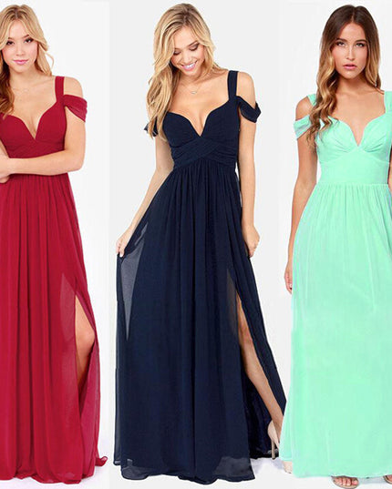 Long Floor Length Elegant Greek Style Pleated Dress
