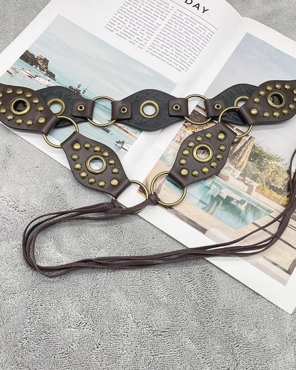 Vintage Flying Ring Design Lace-up Belt