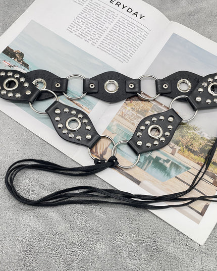 Vintage Flying Ring Design Lace-up Belt