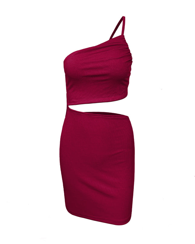 Design Sense Niche Shoulder Drawstring Dress Women