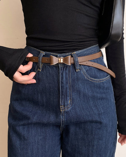 Women's Korean-style Bow Thin Belt All-matching