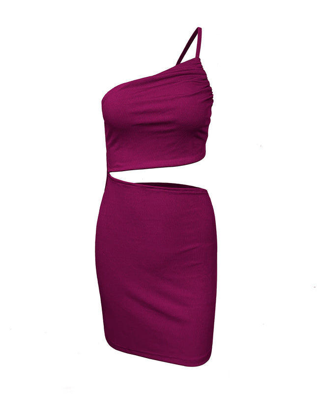 Design Sense Niche Shoulder Drawstring Dress Women