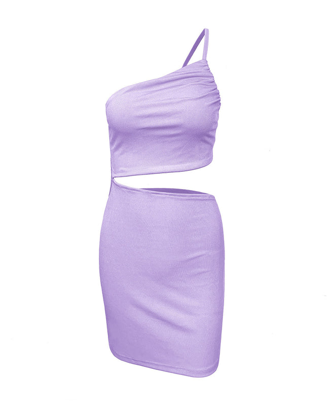 Design Sense Niche Shoulder Drawstring Dress Women