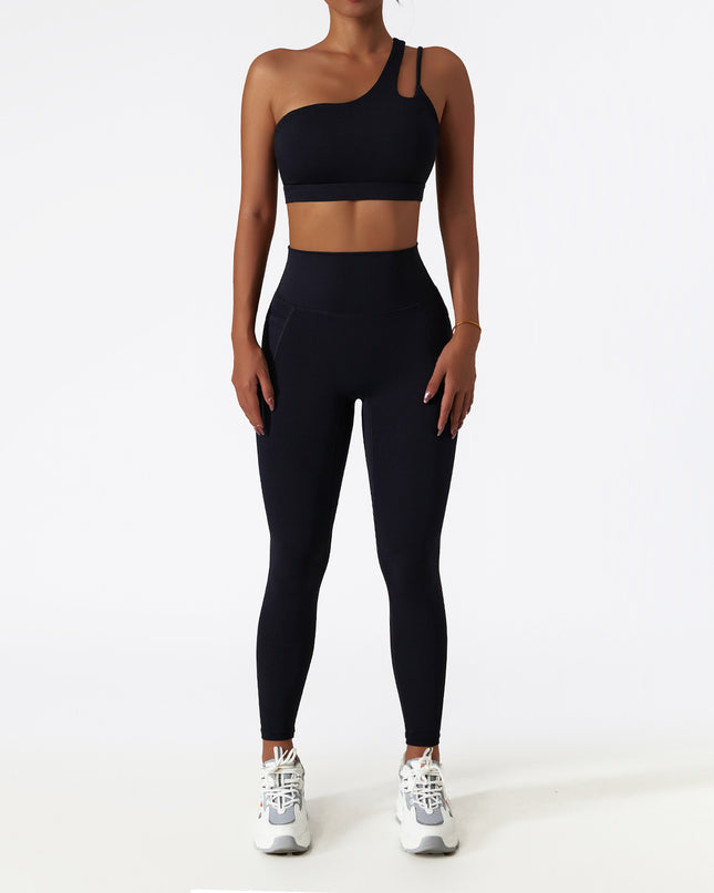 Breathable Quick-drying Skinny Yoga Clothes Pocket Running Sports Suit