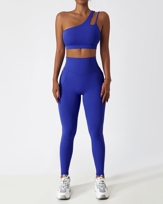 Breathable Quick-drying Skinny Yoga Clothes Pocket Running Sports Suit