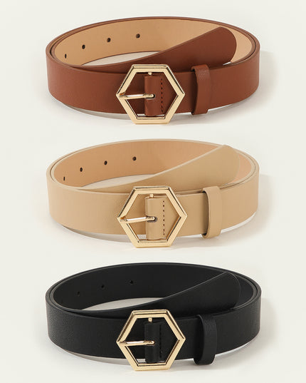 Women's Hexangular Star Casual All-Match Belt