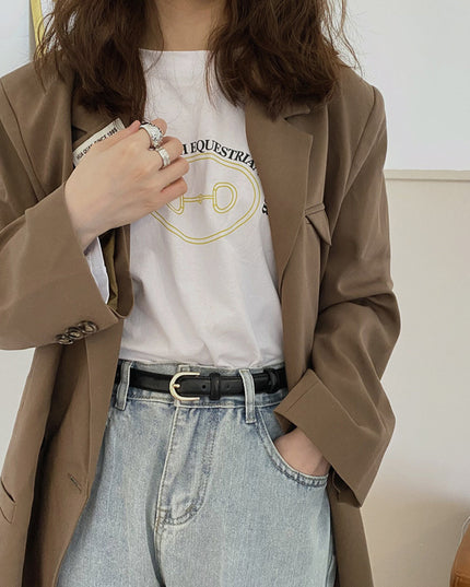 Super Easy To Match Soft Leather Belt Simple And Advanced