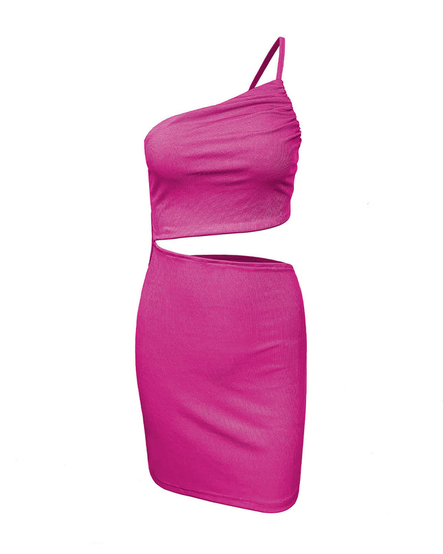 Design Sense Niche Shoulder Drawstring Dress Women