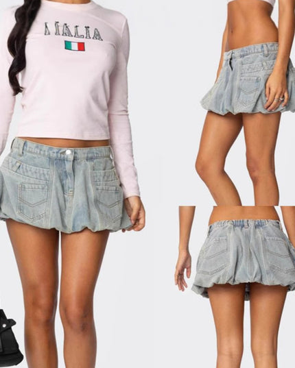 Women's Denim Skirt Niche Retro